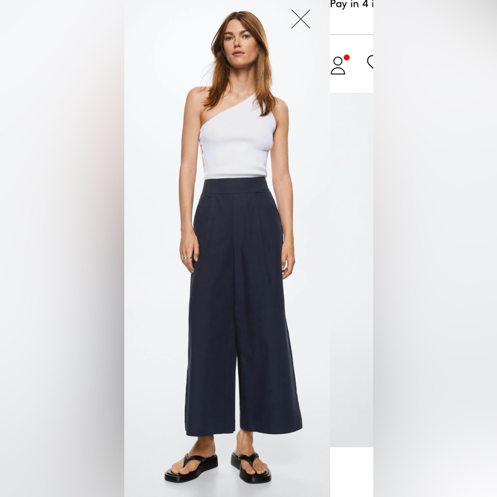 Mango 100% cotton culotte pants XL